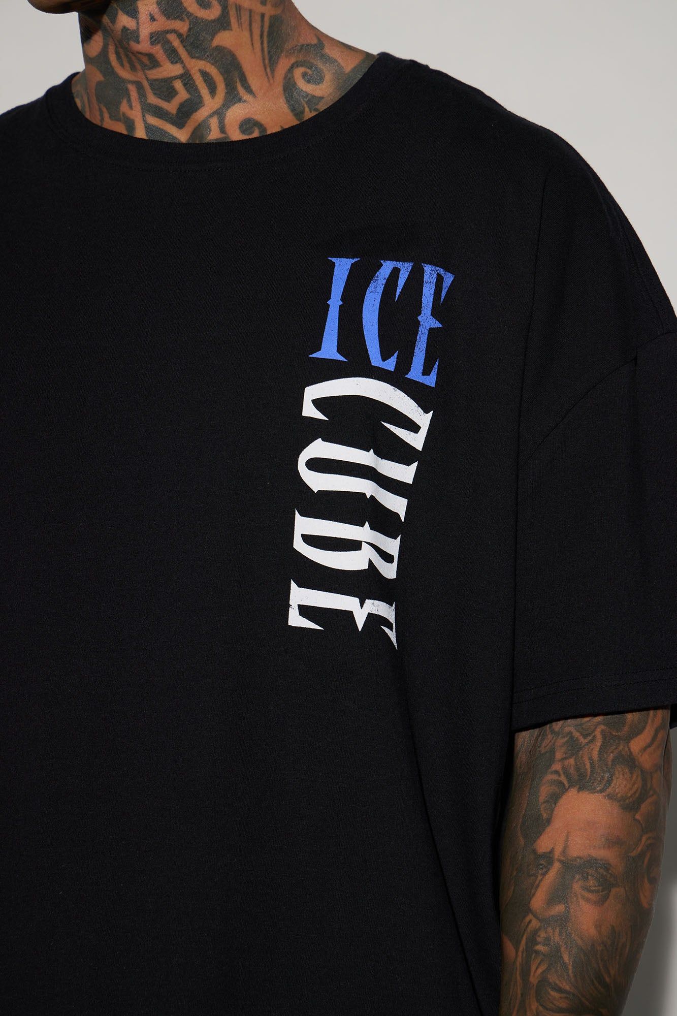Ice Cube Gradient Oversized Short Sleeve Tee - Black sold by Fashion Nova product image thumbnail 3