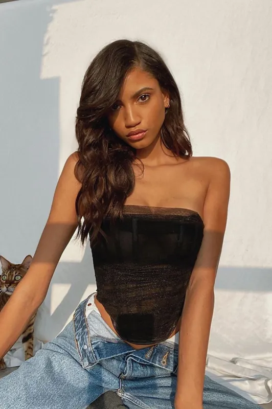 Dinner Plans Corset - Black sold by Fashion Nova