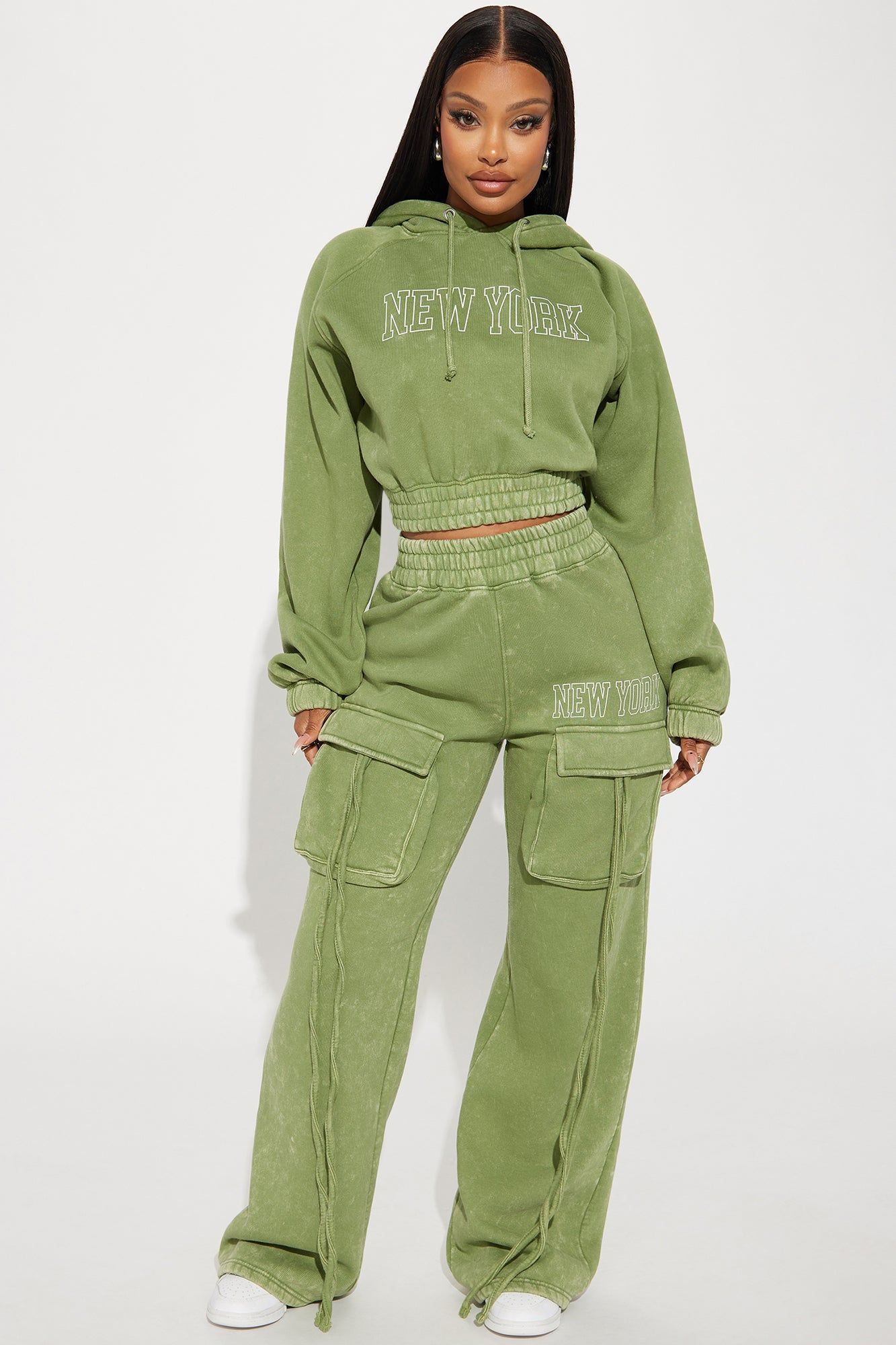 New York Vibes Washed Hoodie - Green/combo sold by Fashion Nova product image thumbnail 2