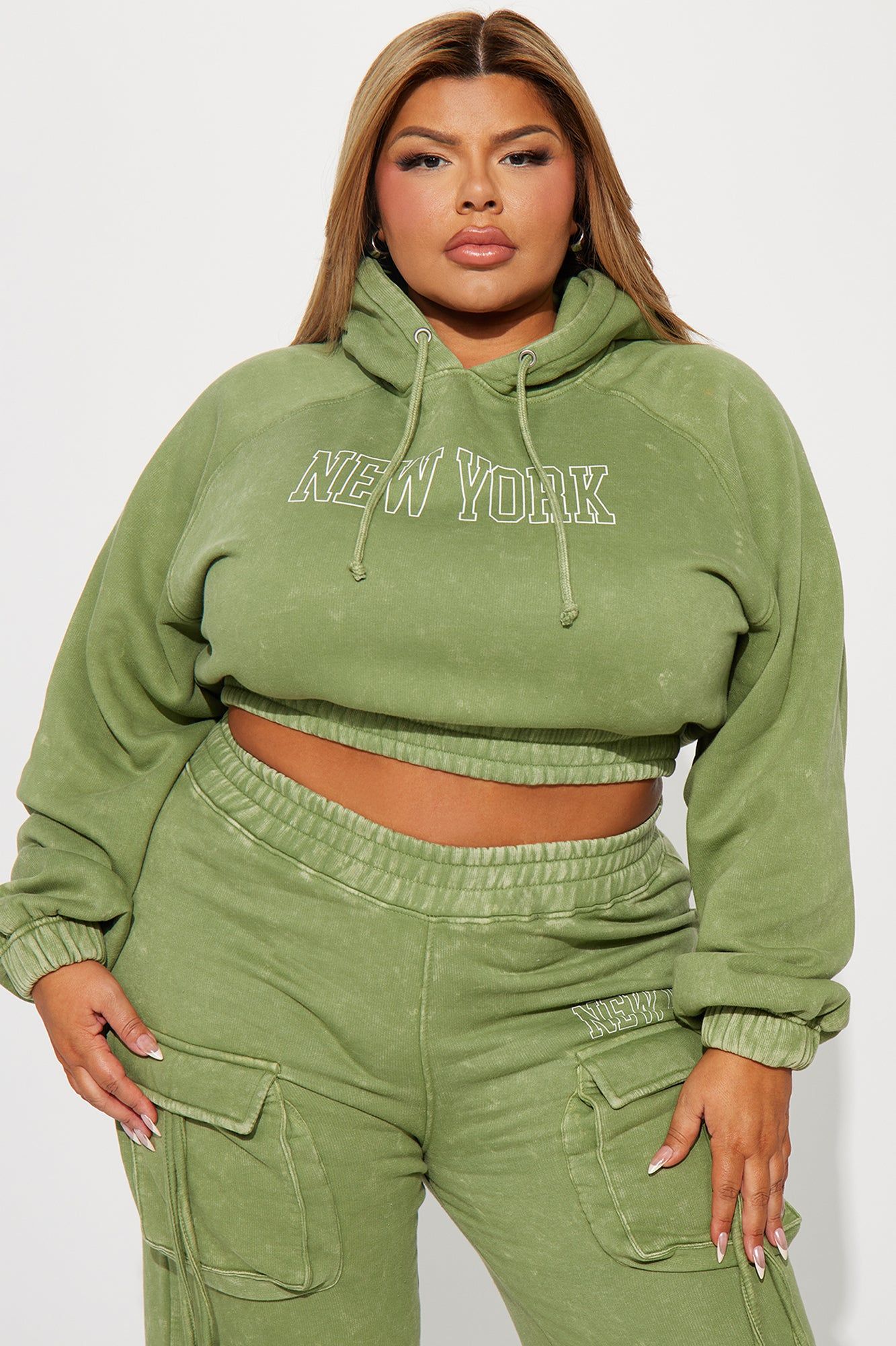 New York Vibes Washed Hoodie - Green/combo sold by Fashion Nova product image thumbnail 5
