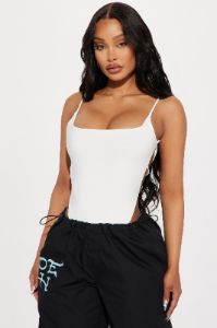 The Moment Backless Bodysuit - Ivory sold by Fashion Nova