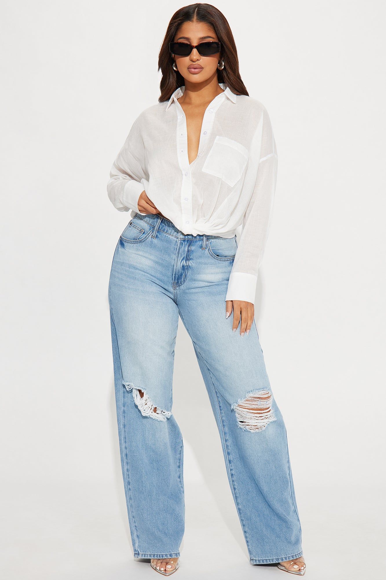 Casual Mood Shirt - White sold by Fashion Nova product image thumbnail 2