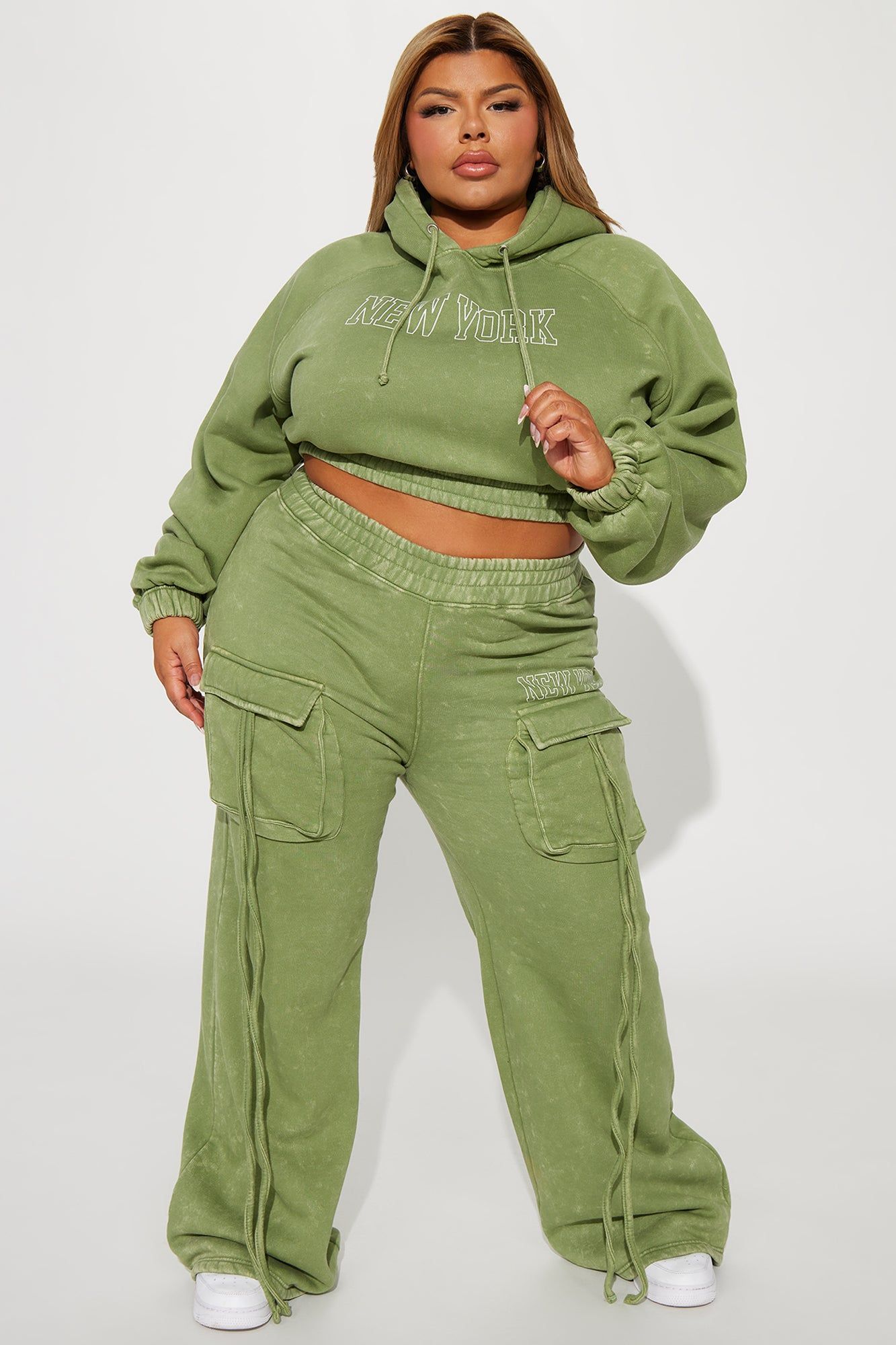 New York Vibes Washed Hoodie - Green/combo sold by Fashion Nova product image thumbnail 6
