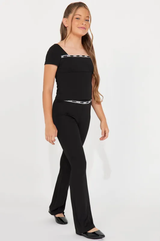 Mini Too Cute With It Pant Set - Black sold by Fashion Nova