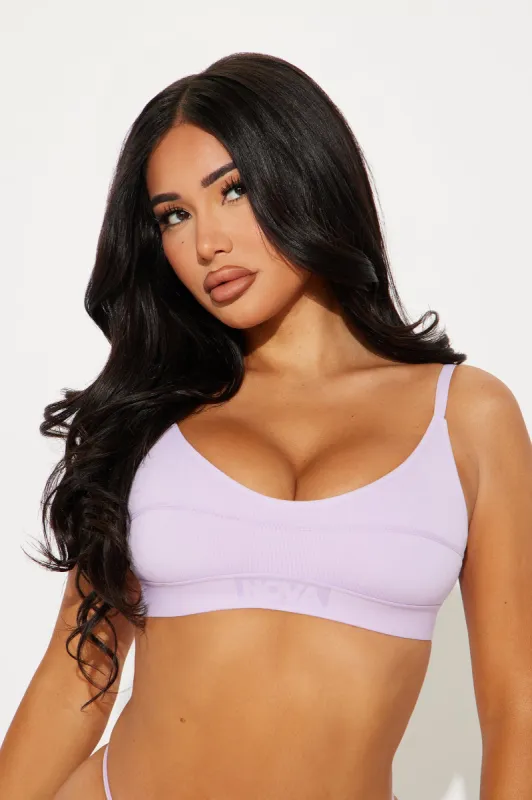Chill Vibe Seamless Scoop Bralette - Lilac sold by Fashion Nova