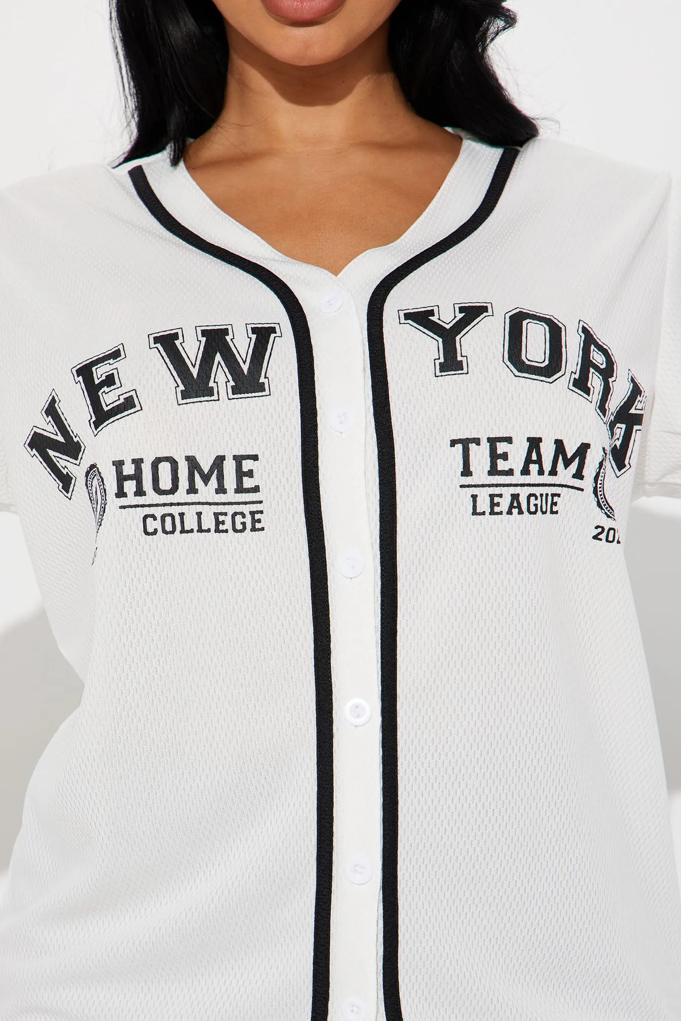NY Home Team Jersey Tee - White sold by Fashion Nova product image thumbnail 3