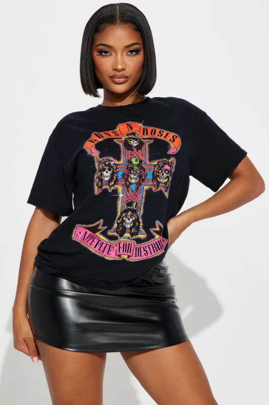 Appetite For Destruction Guns N Roses Tshirt - Black sold by Fashion Nova