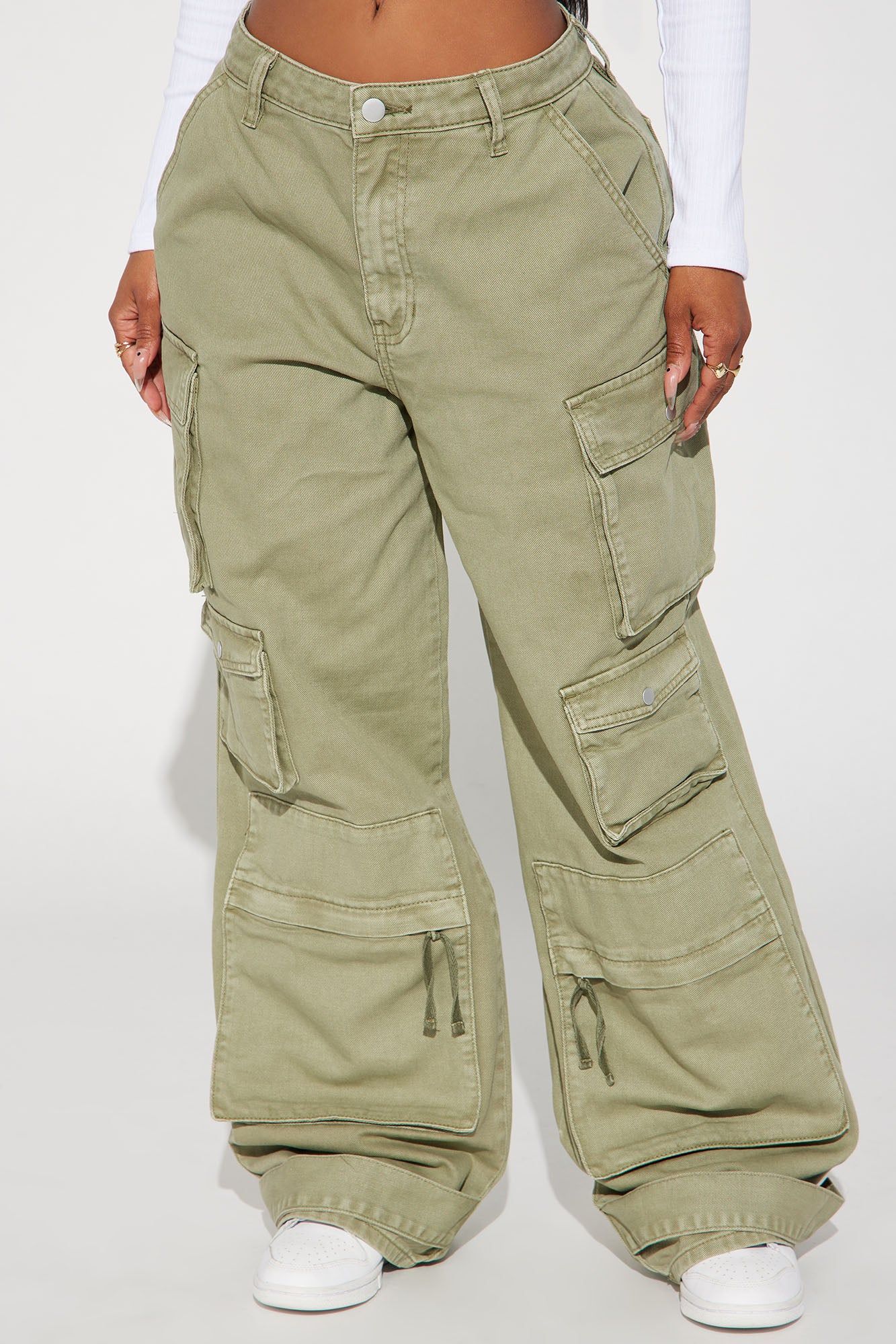Hit The Town Washed Cargo Pant - Sage sold by Fashion Nova product image thumbnail 2