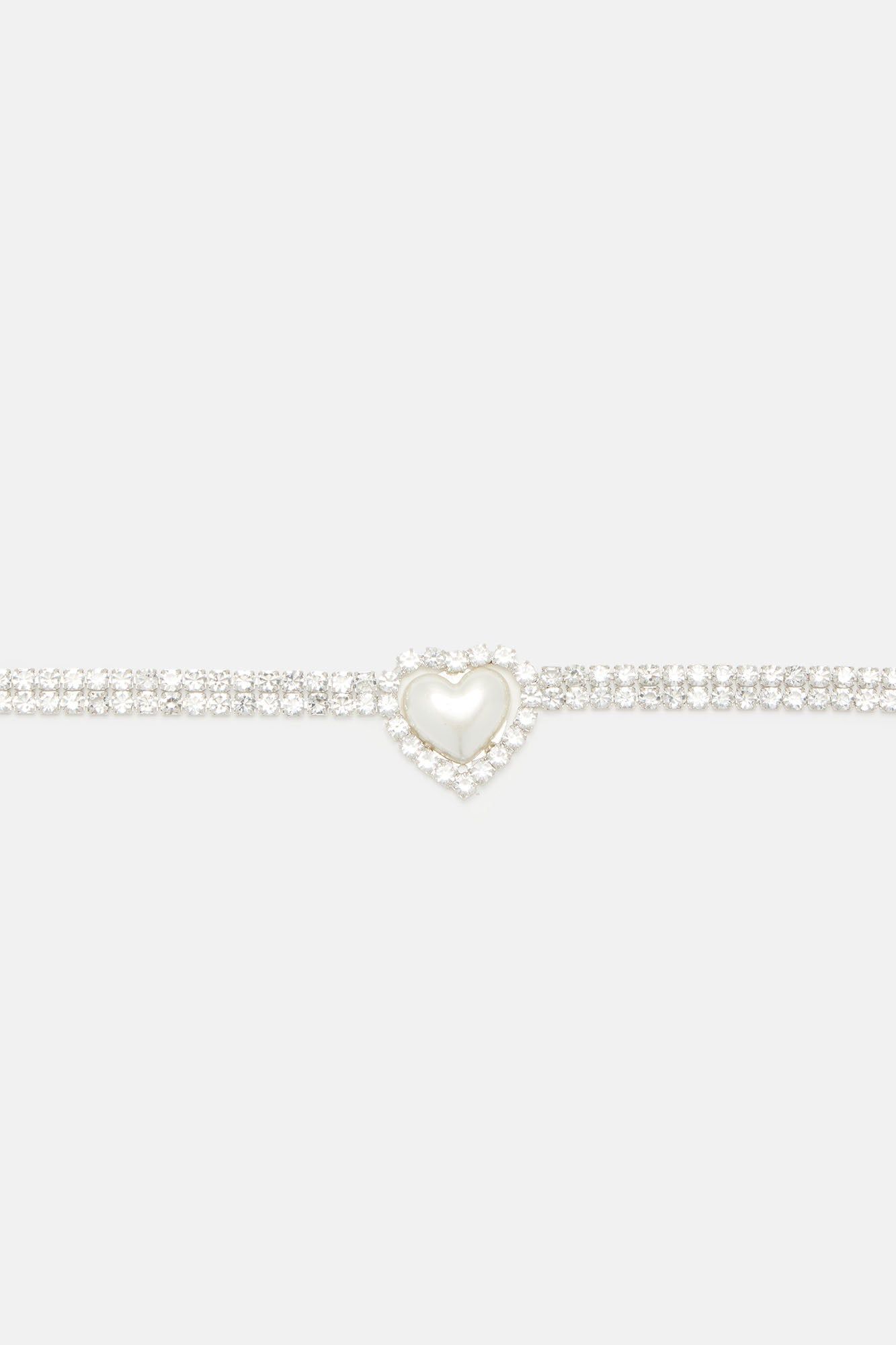On A Pedal Stone Heart Choker - Silver sold by Fashion Nova product image thumbnail 3