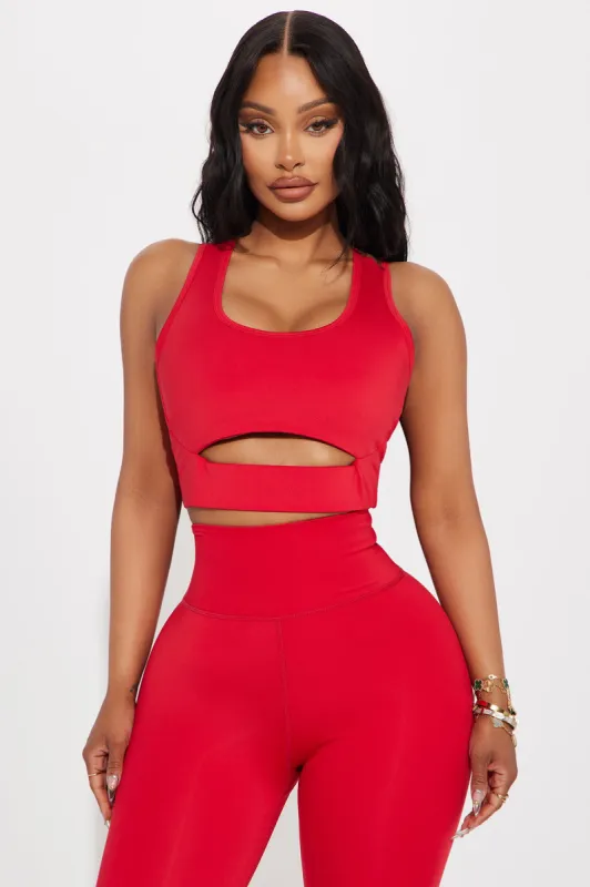 Run It Up Elevate Sports Bra - Red sold by Fashion Nova