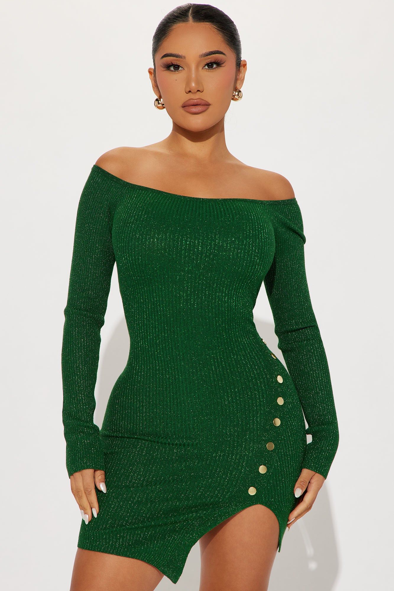 Gracie Sweater Midi Dress - Green sold by Fashion Nova