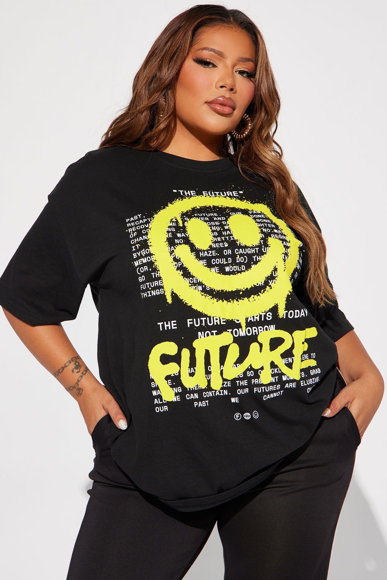 The Future Is Bright Graphic Tee - Black sold by Fashion Nova product image thumbnail 4