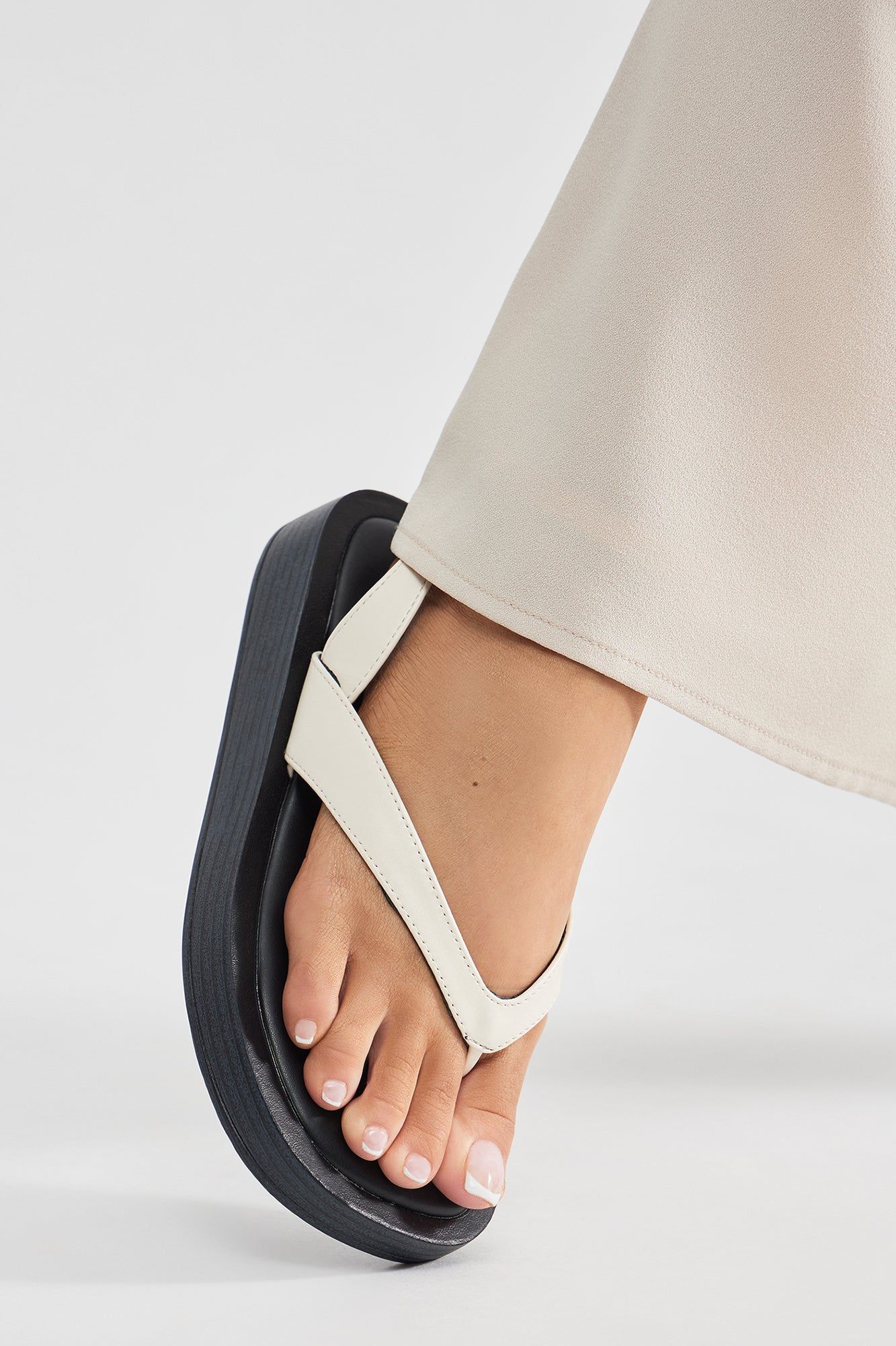 Easy Day Flatform Sandals - Cream sold by Fashion Nova product image thumbnail 2