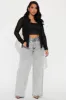 Brooke Button Up Top - Black sold by Fashion Nova