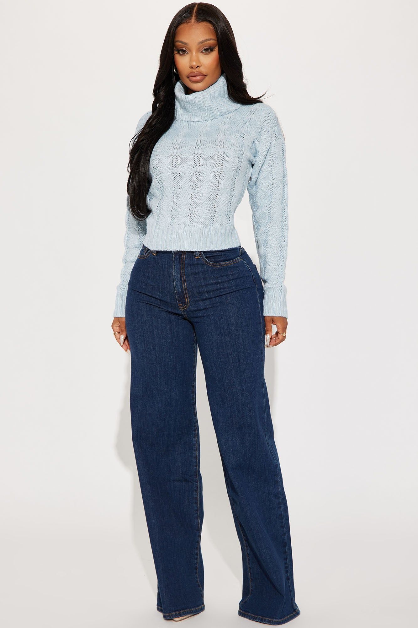 Anderson Cable Knit Sweater - Blue sold by Fashion Nova product image thumbnail 2
