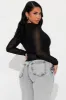 Brooke Button Up Top - Black sold by Fashion Nova