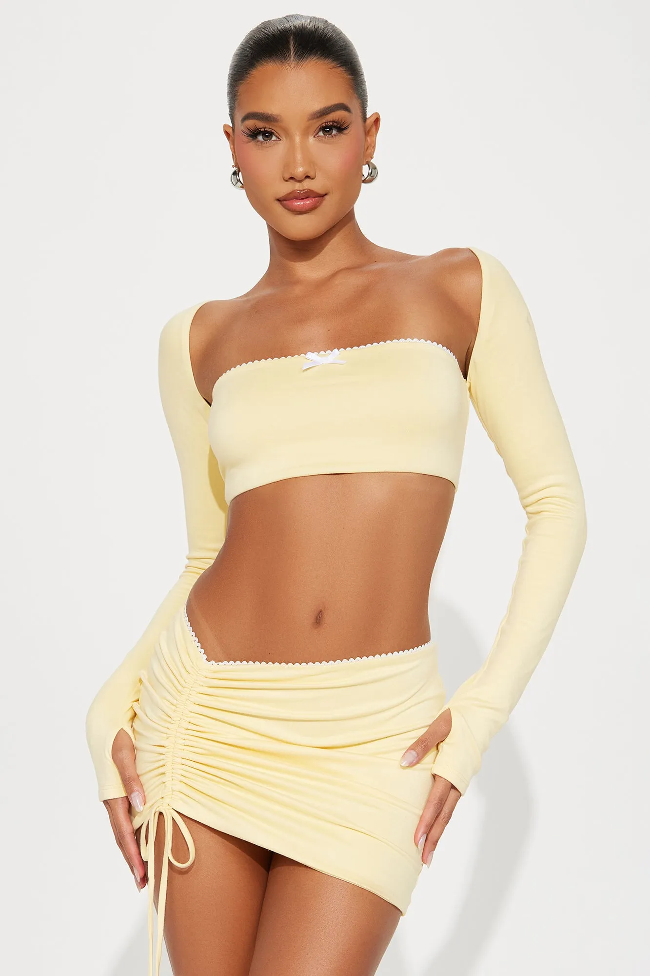 Walking on Sunshine Skirt Set - Yellow sold by Fashion Nova