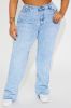 Make My Day Stretch Wide Leg Jeans - Light Wash sold by Fashion Nova
