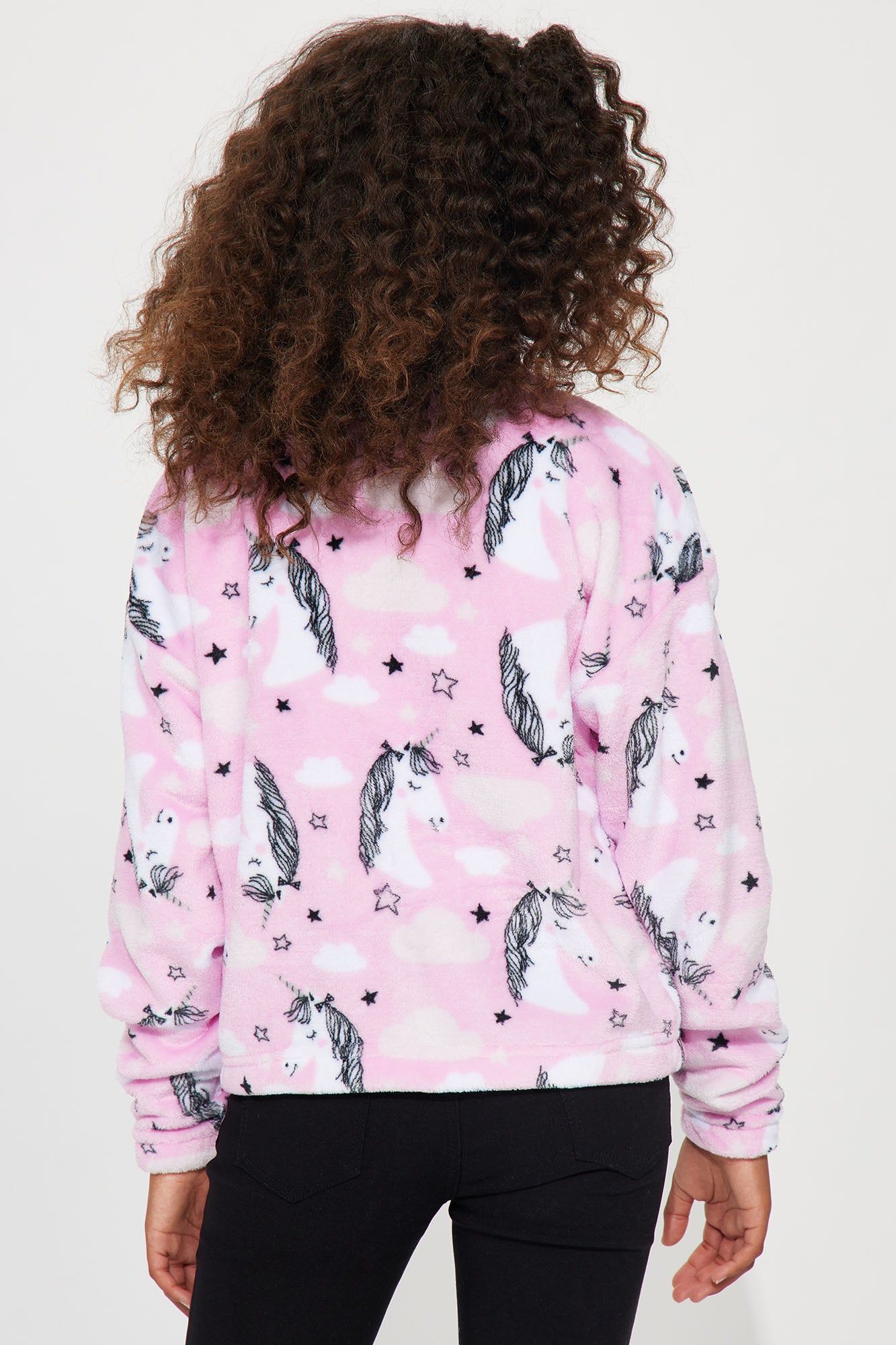 Mini Unicorn Dreams Plush Jacket - Pink sold by Fashion Nova product image thumbnail 3