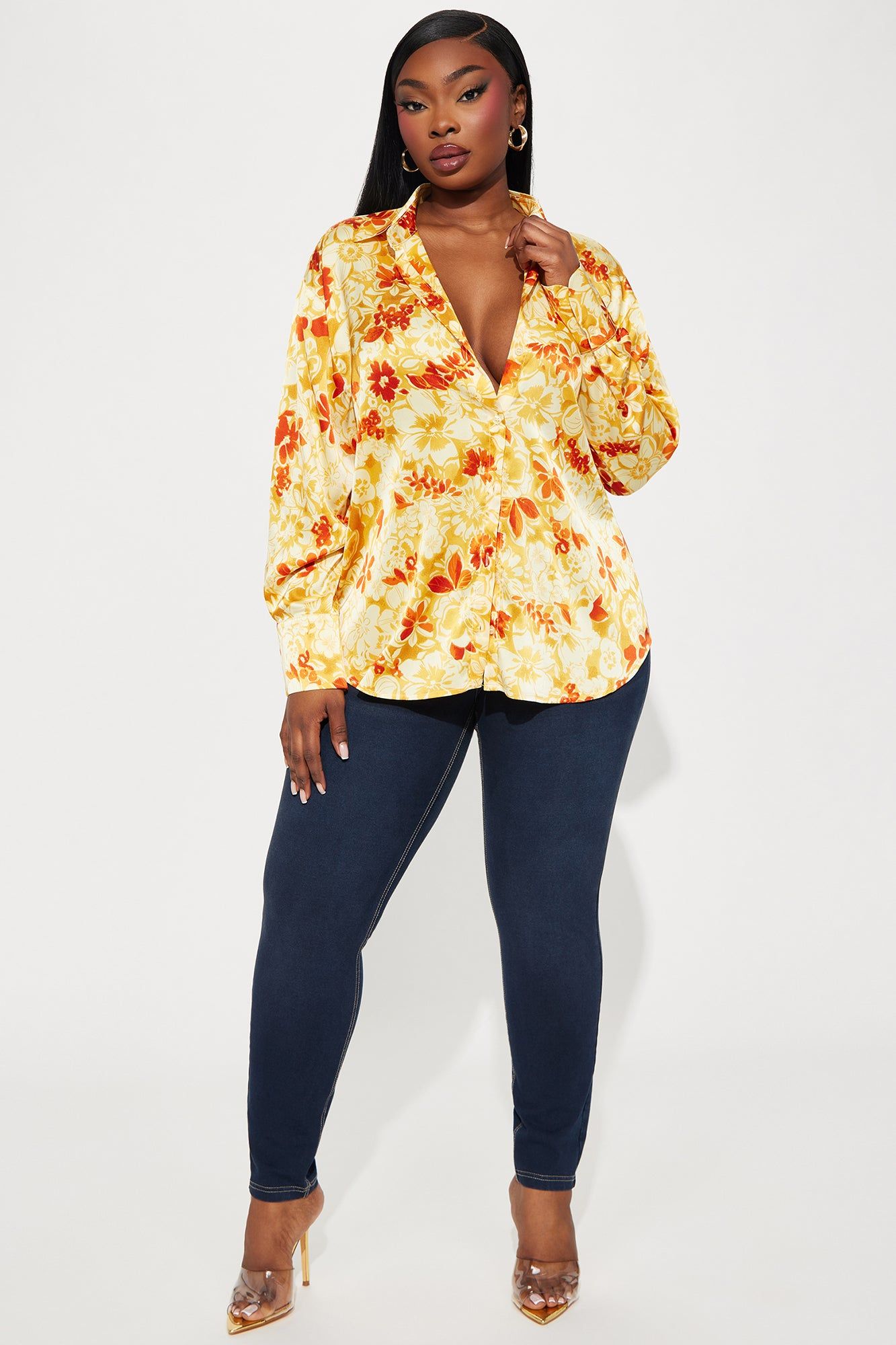 Magnolia Floral Shirt - Yellow/combo sold by Fashion Nova product image thumbnail 5