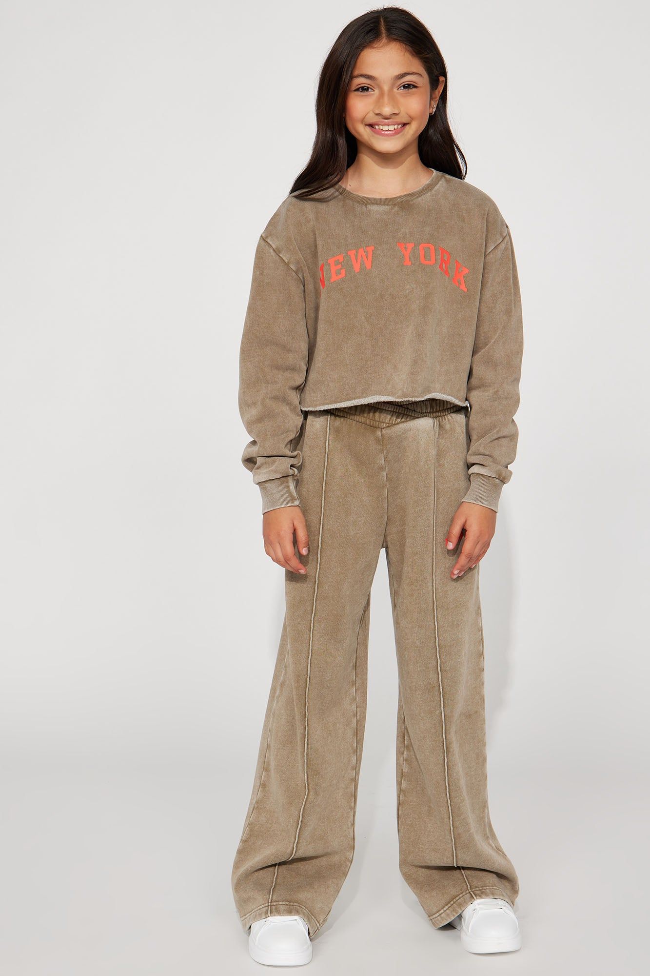 Mini New York Cropped Sweatshirt - Taupe/combo sold by Fashion Nova product image thumbnail 3