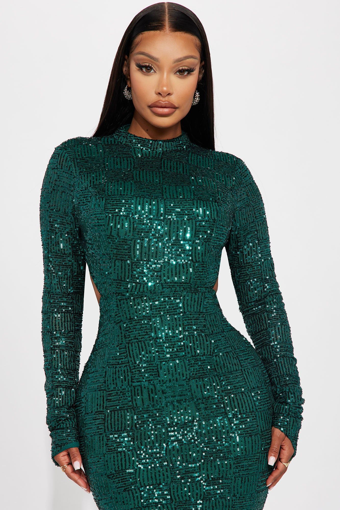 Esmeralda Sequin Gown - Emerald sold by Fashion Nova product image thumbnail 2