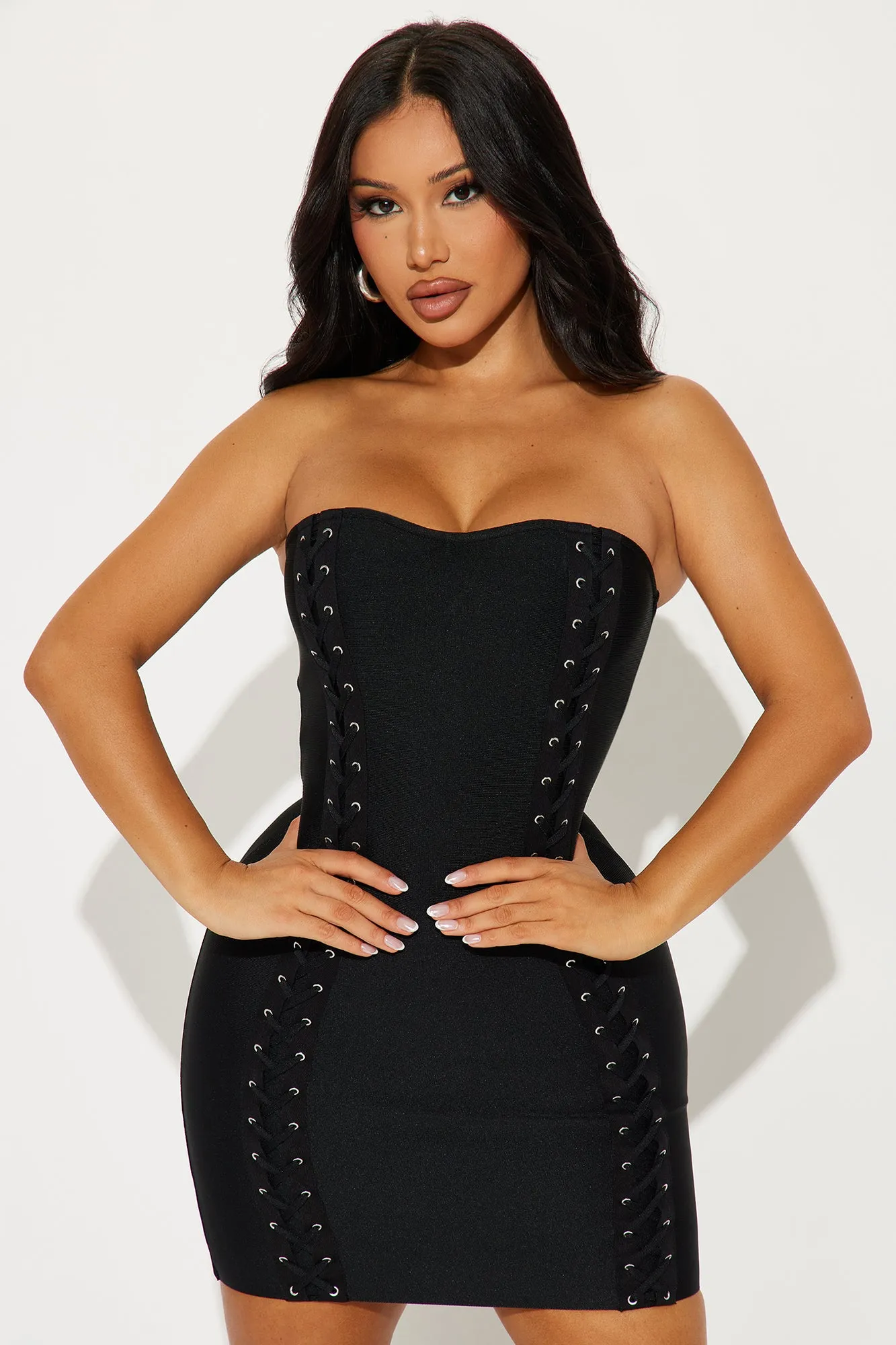 Rock Ur World Bandage Mini Dress - Black sold by Fashion Nova product image thumbnail 2