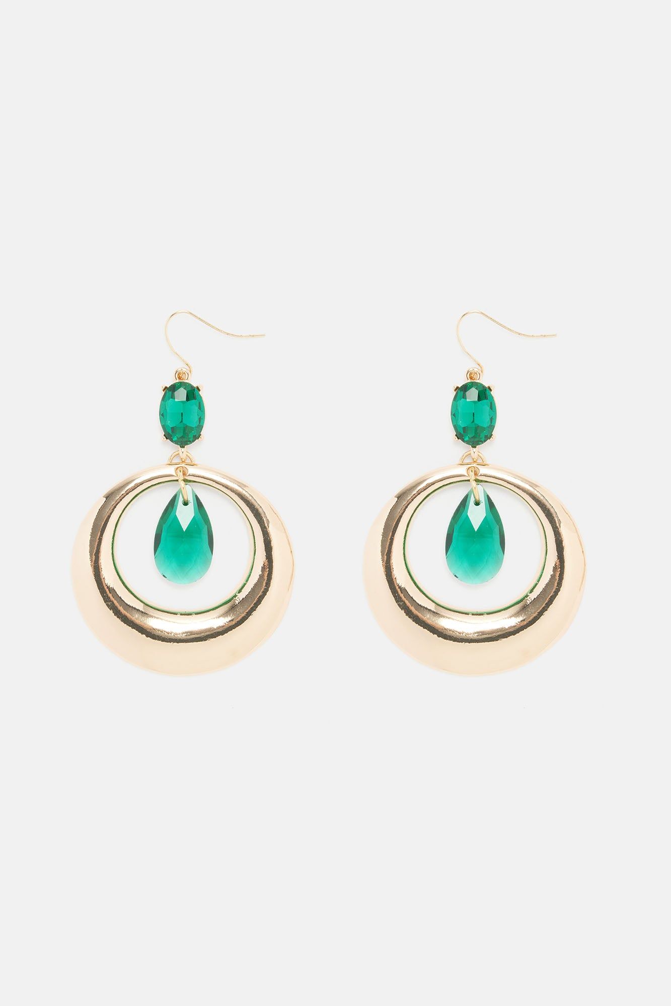 Beauty In You Earrings - Gold/Green sold by Fashion Nova product image thumbnail 3