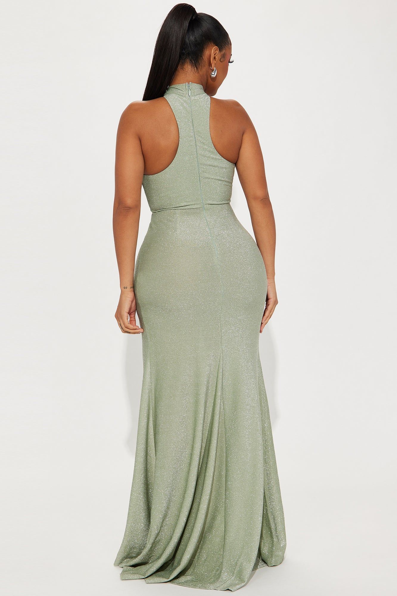 Sylvia Metallic Gown - Sage sold by Fashion Nova product image thumbnail 3