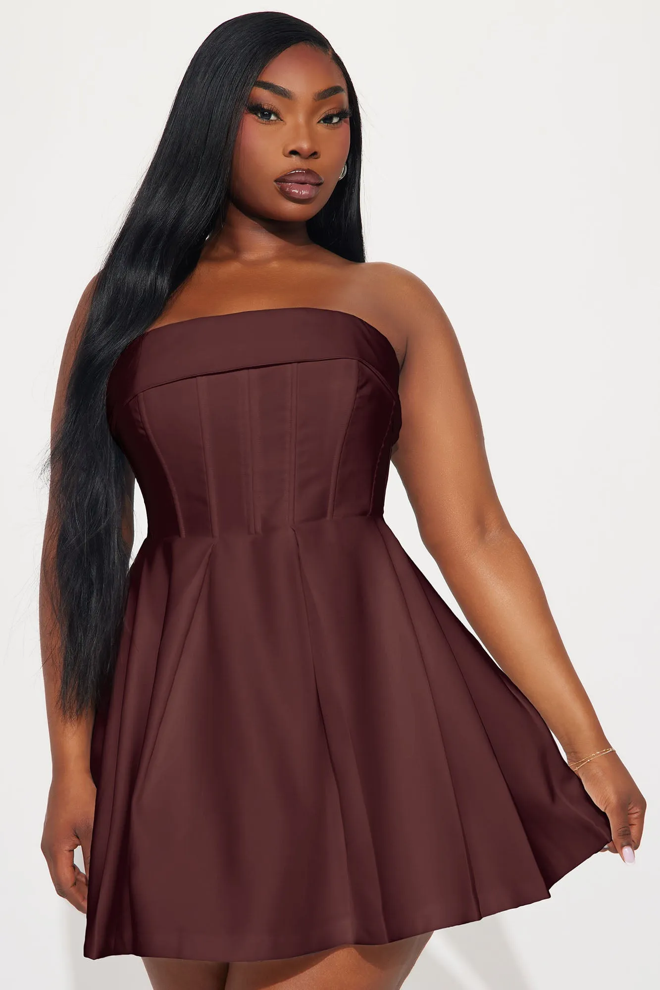 Definitely Darling Mini Dress - Chocolate sold by Fashion Nova product image thumbnail 5
