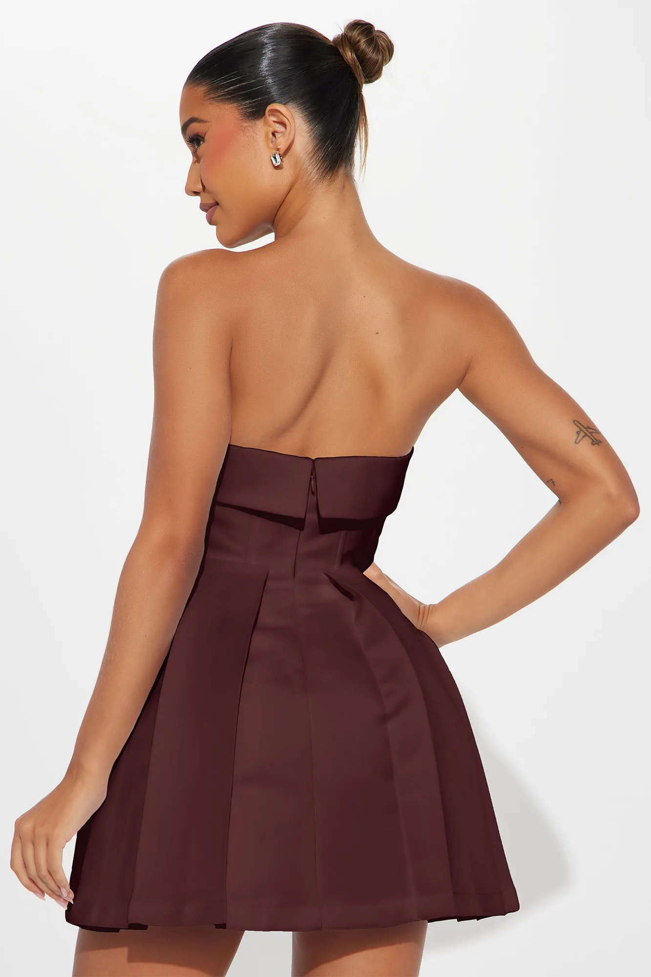 Definitely Darling Mini Dress - Chocolate sold by Fashion Nova product image thumbnail 3