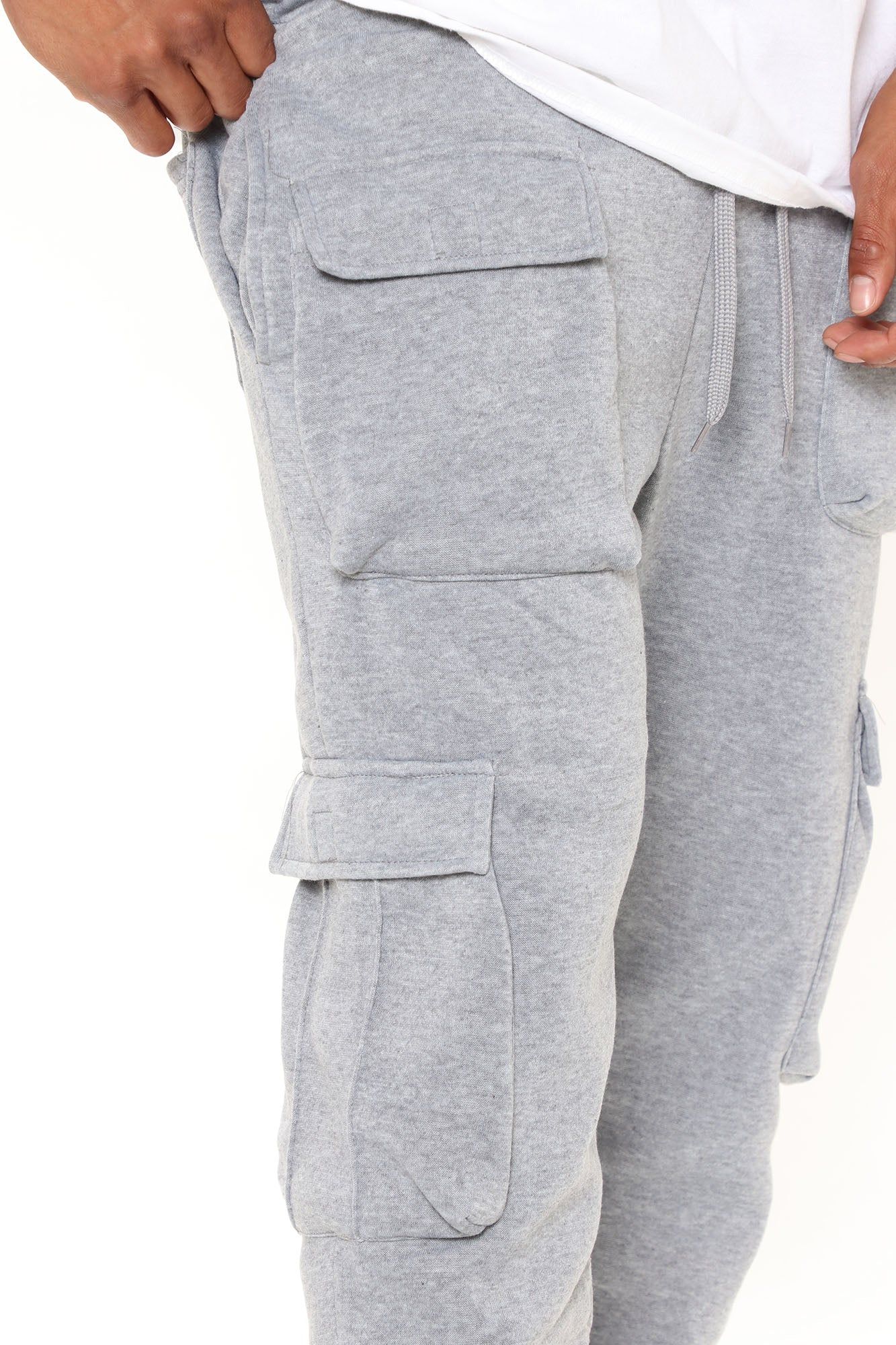 Big Chillin Cargo Joggers - Grey sold by Fashion Nova product image thumbnail 3