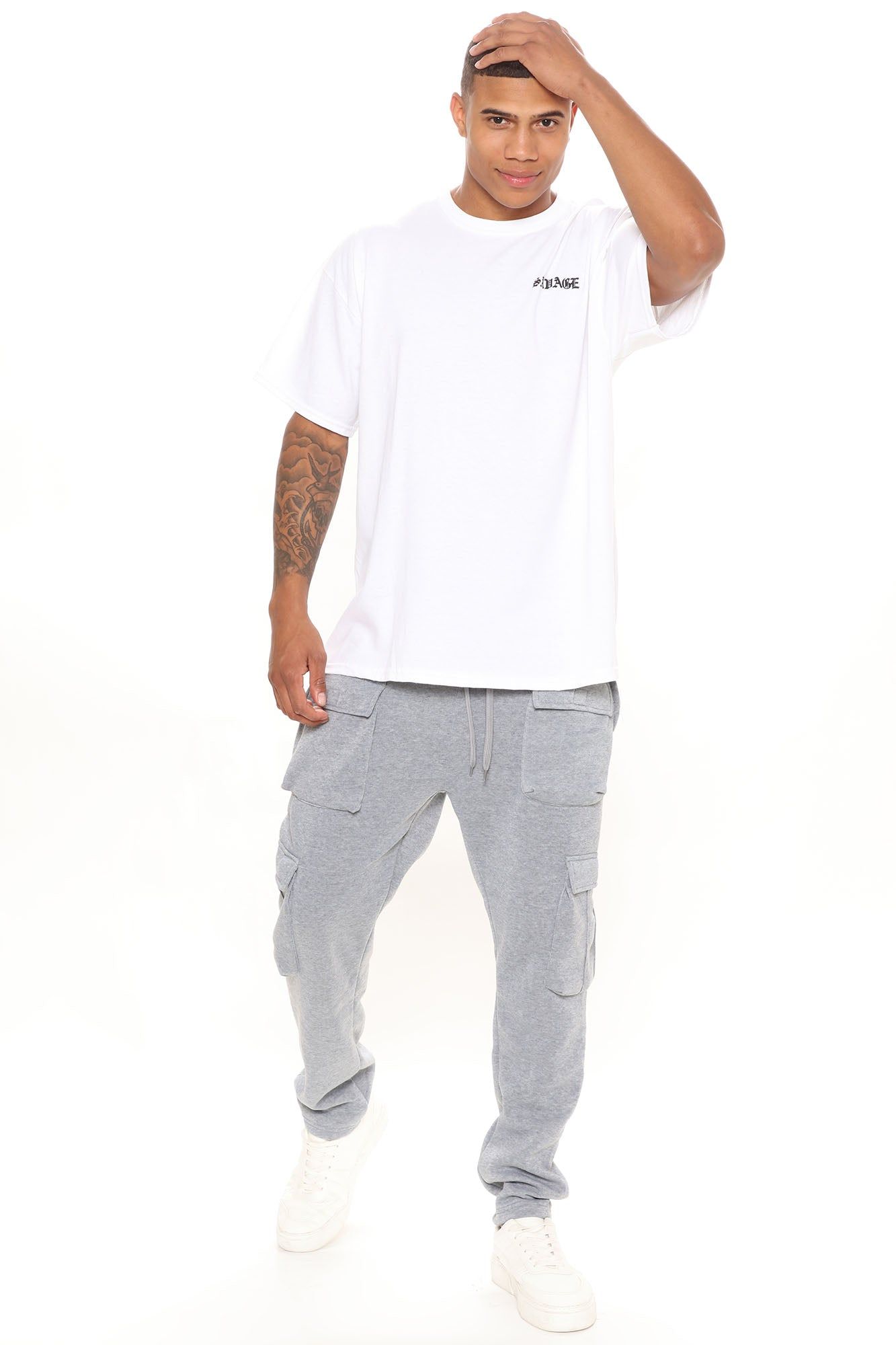 Big Chillin Cargo Joggers - Grey sold by Fashion Nova product image thumbnail 2