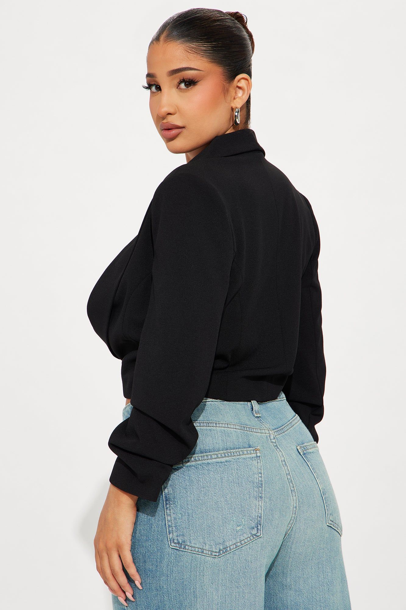 Taking Care Of Business Cropped Blazer - Black sold by Fashion Nova product image thumbnail 3