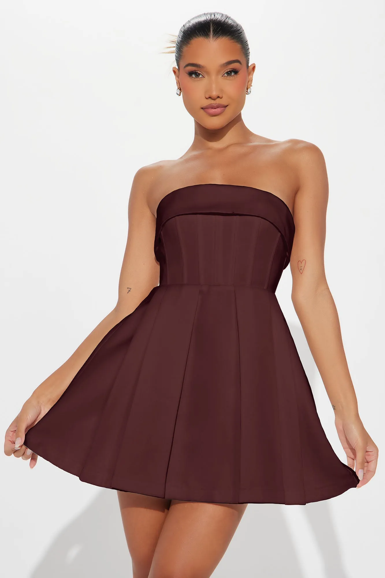 Definitely Darling Mini Dress - Chocolate sold by Fashion Nova product image thumbnail 2