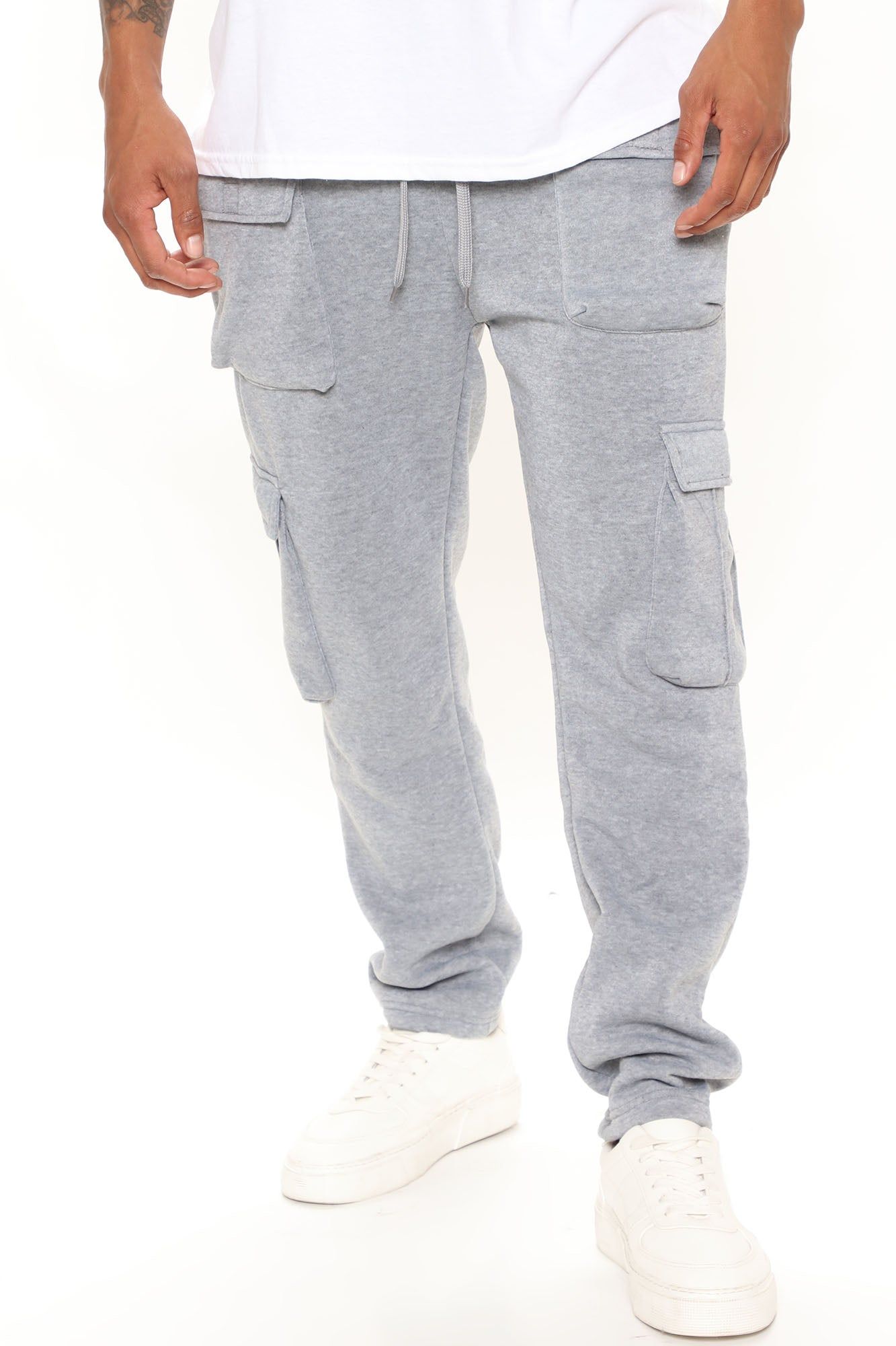 Big Chillin Cargo Joggers - Grey sold by Fashion Nova