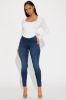 Mikayla Denim Mini Dress - Slate Blue sold by Fashion Nova