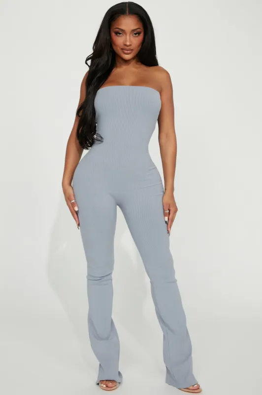 Alayna Snatched Jumpsuit - Slate Grey sold by Fashion Nova