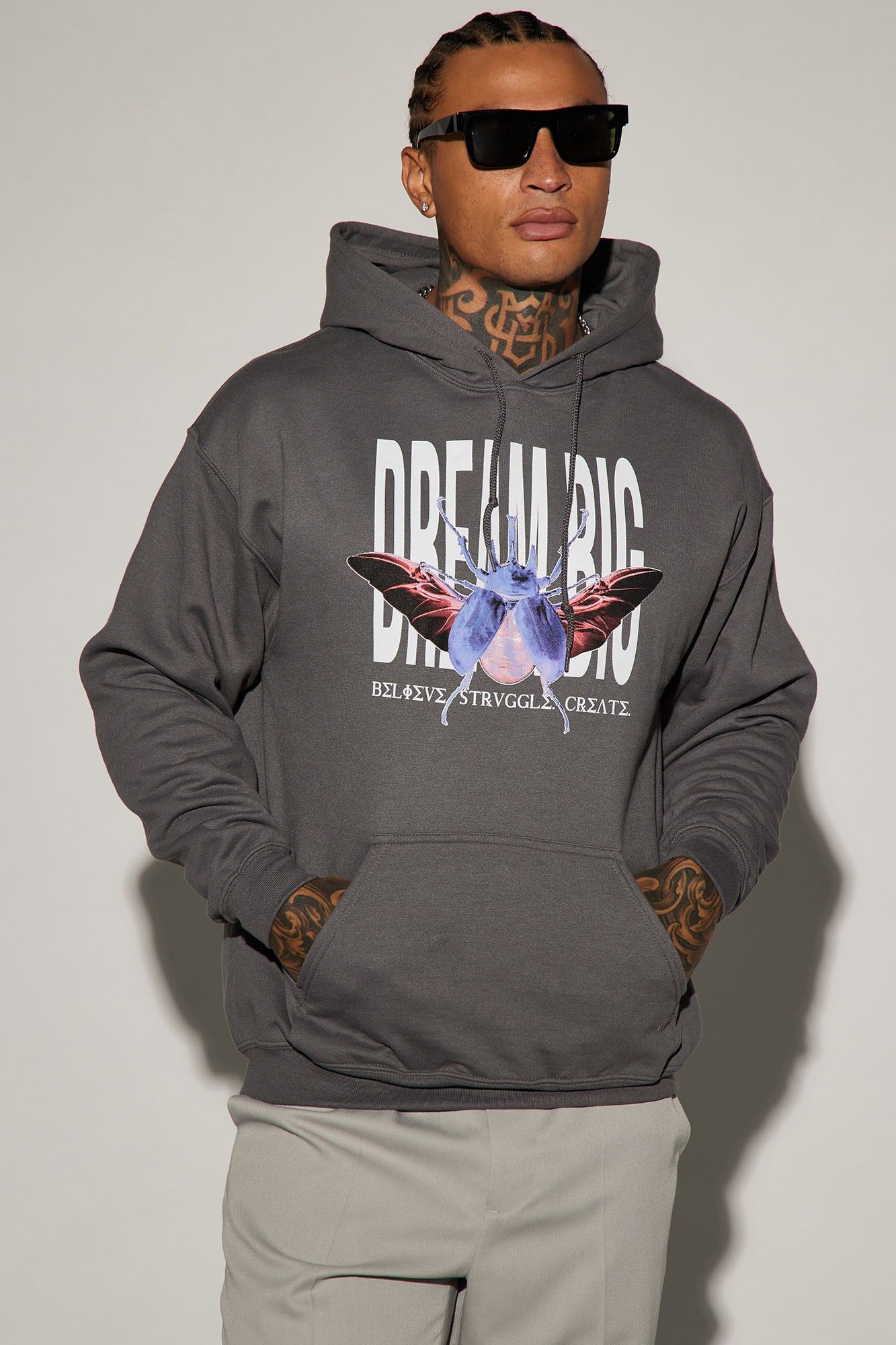 Dream Big Hoodie - Charcoal sold by Fashion Nova