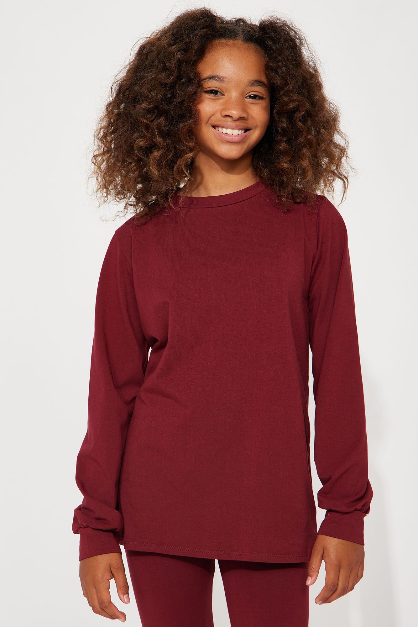 Mini Paparazzi II Legging Set - Burgundy sold by Fashion Nova product image thumbnail 2