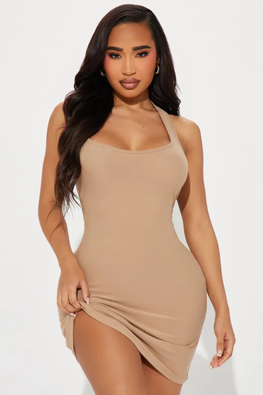 Bedtime PJ Sleep Dress - Taupe sold by Fashion Nova