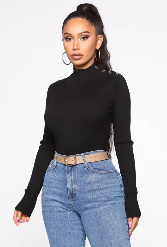 Moving On Sweater - Black sold by Fashion Nova