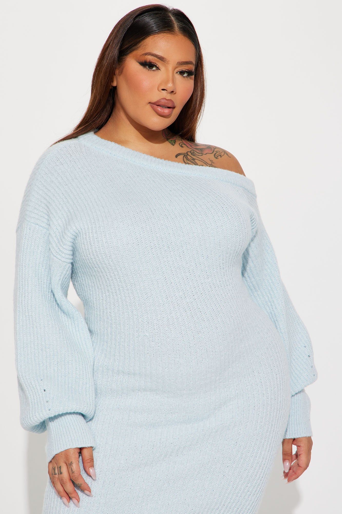 Sophie Sweater Mini Dress - Light Blue sold by Fashion Nova product image thumbnail 5