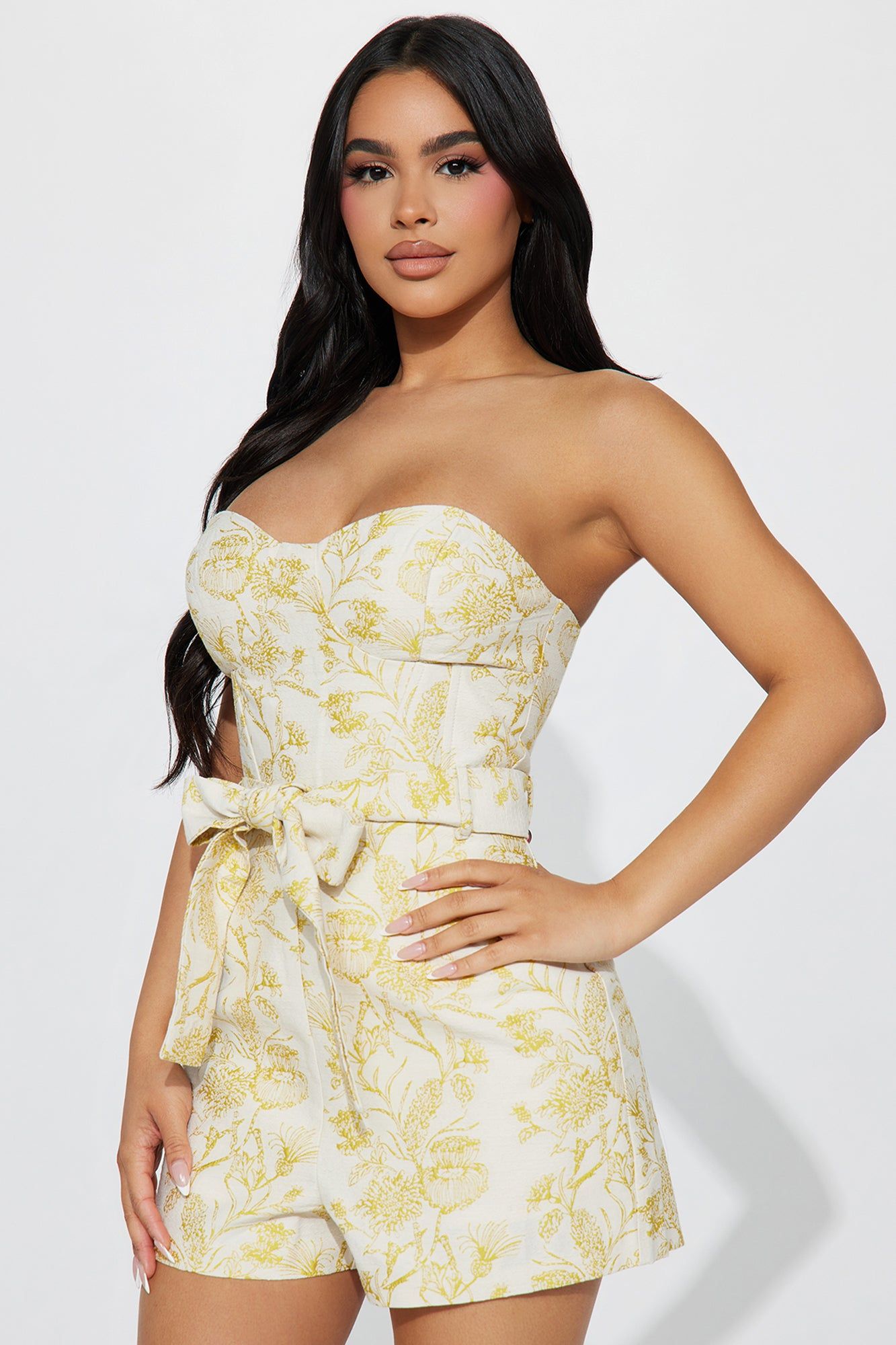 Brunch Vibes Romper - Yellow/combo sold by Fashion Nova product image thumbnail 2