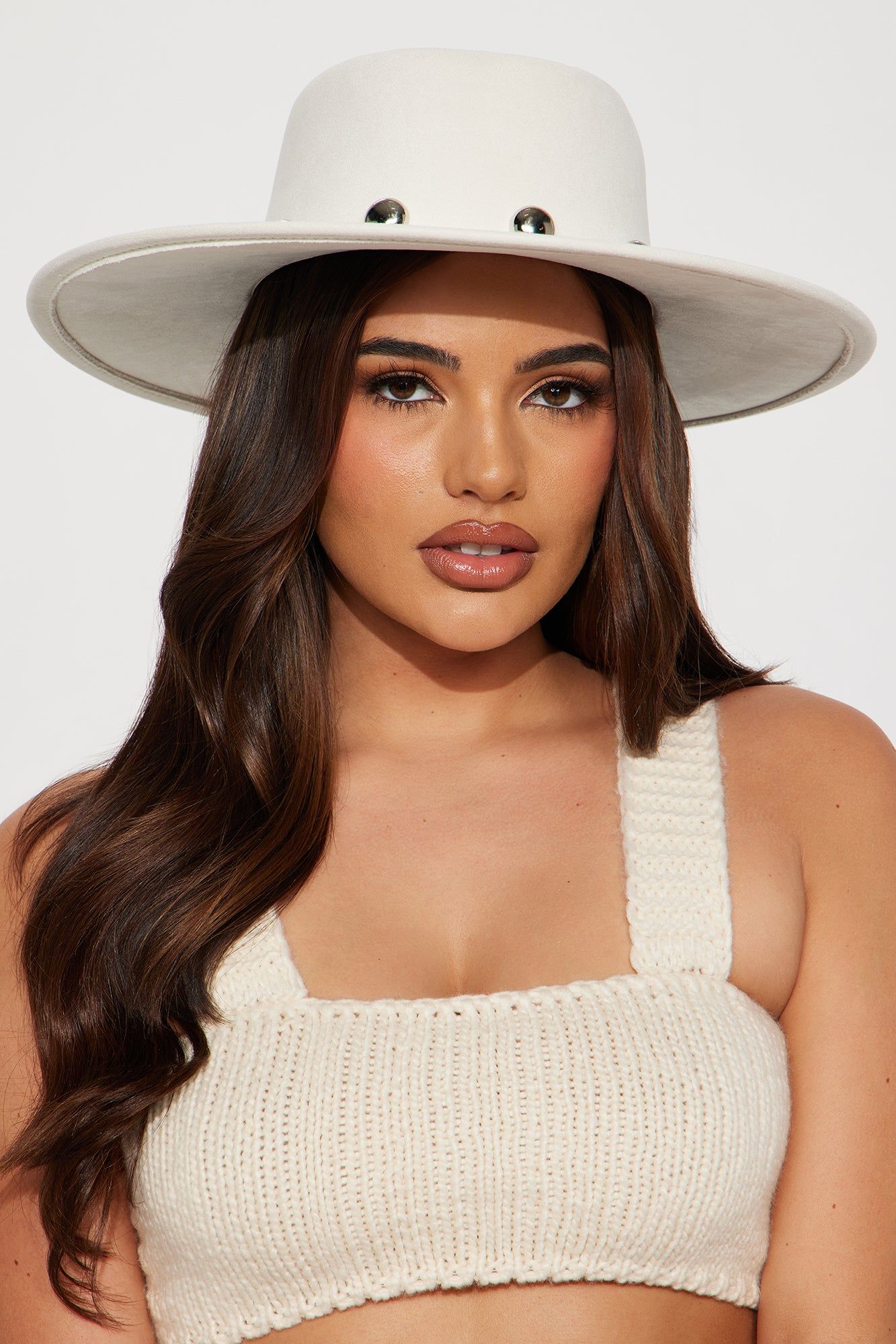 Wicked Woman Fedora Hat - Cream/combo sold by Fashion Nova