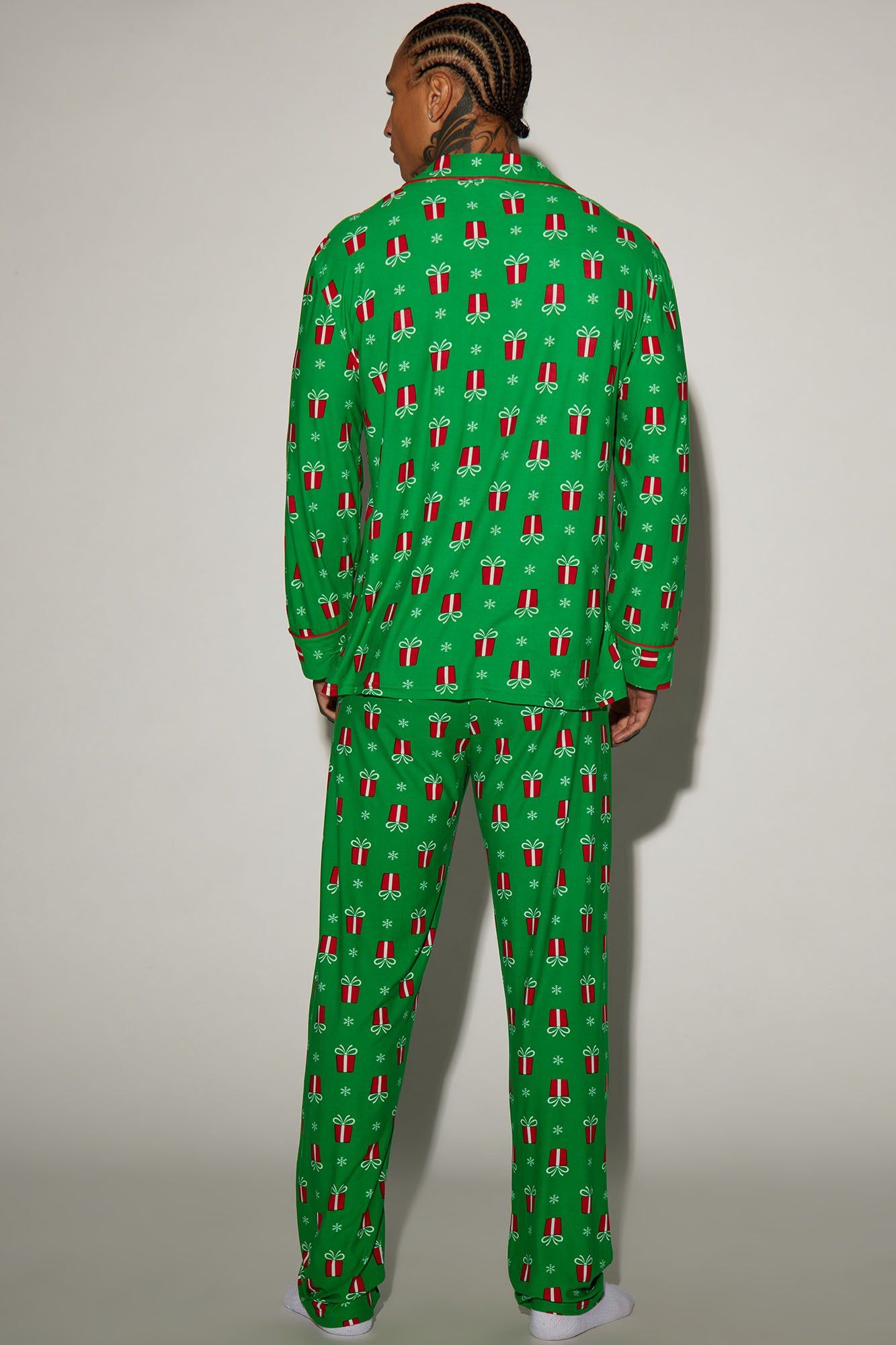 Snow Covered Trees Holiday PJ Set - Green sold by Fashion Nova product image thumbnail 2