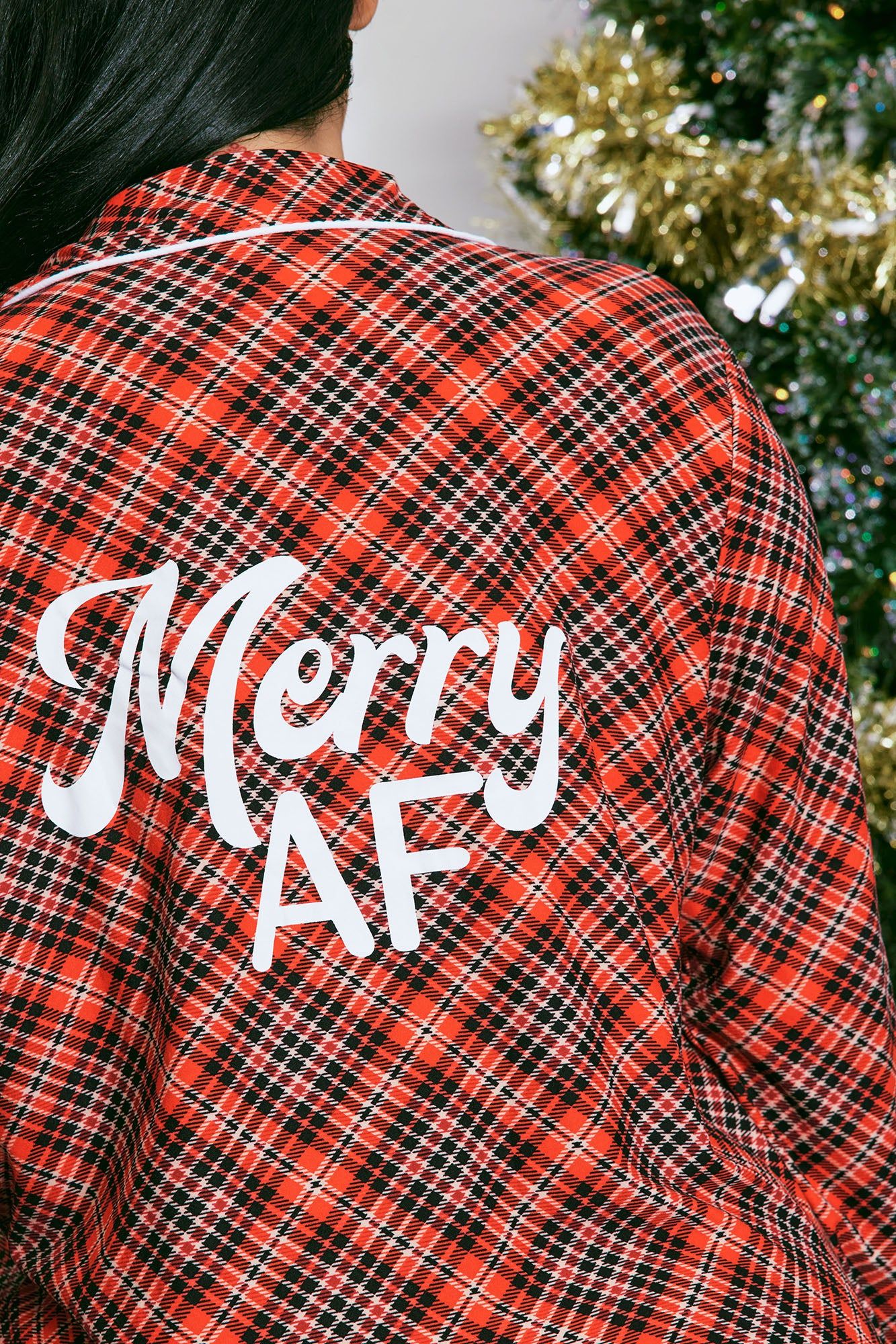 Merry AF PJ Pant Set - Red/Black sold by Fashion Nova product image thumbnail 4