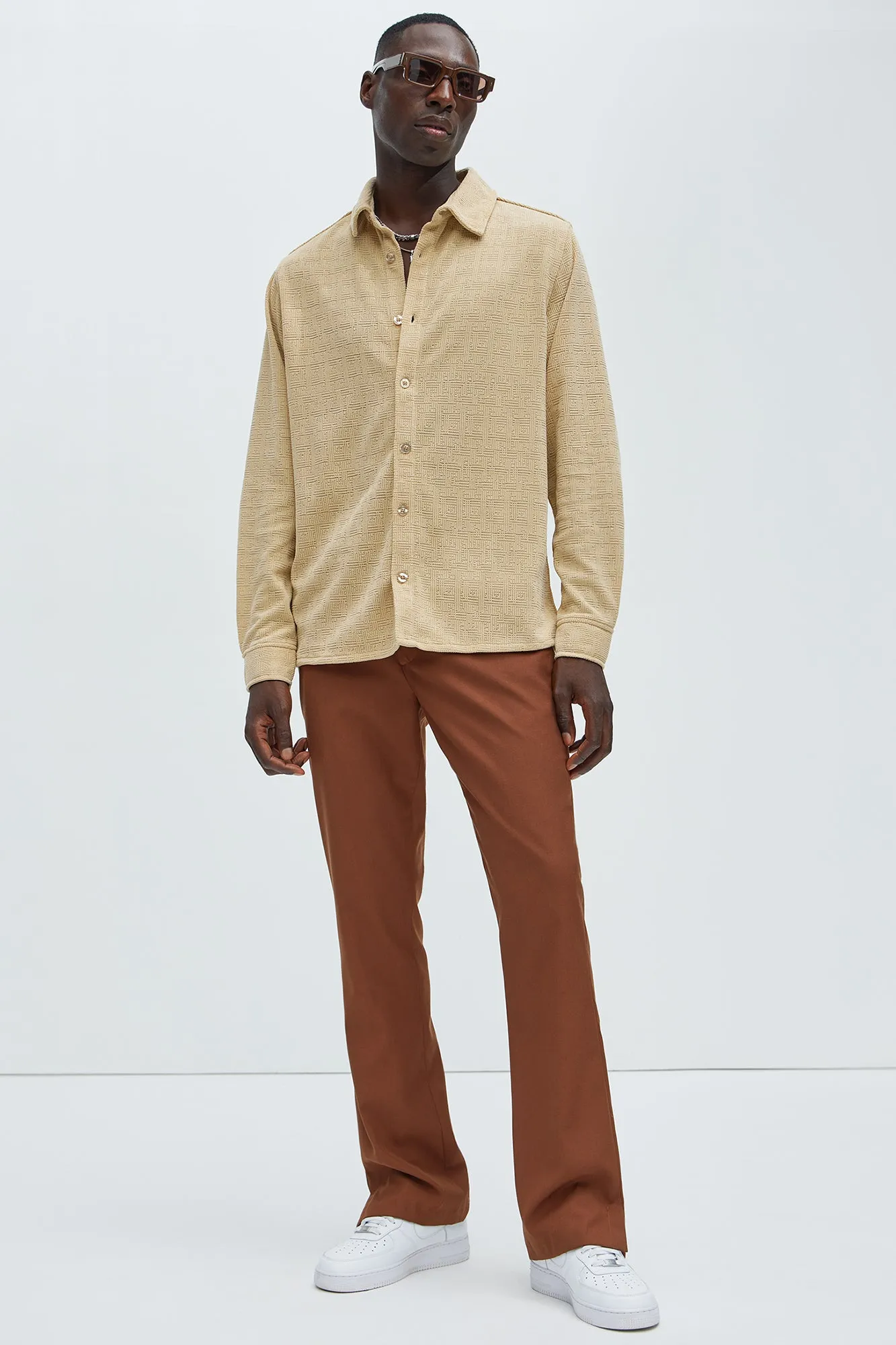 No Accident Textured Shirt - Tan sold by Fashion Nova product image thumbnail 2