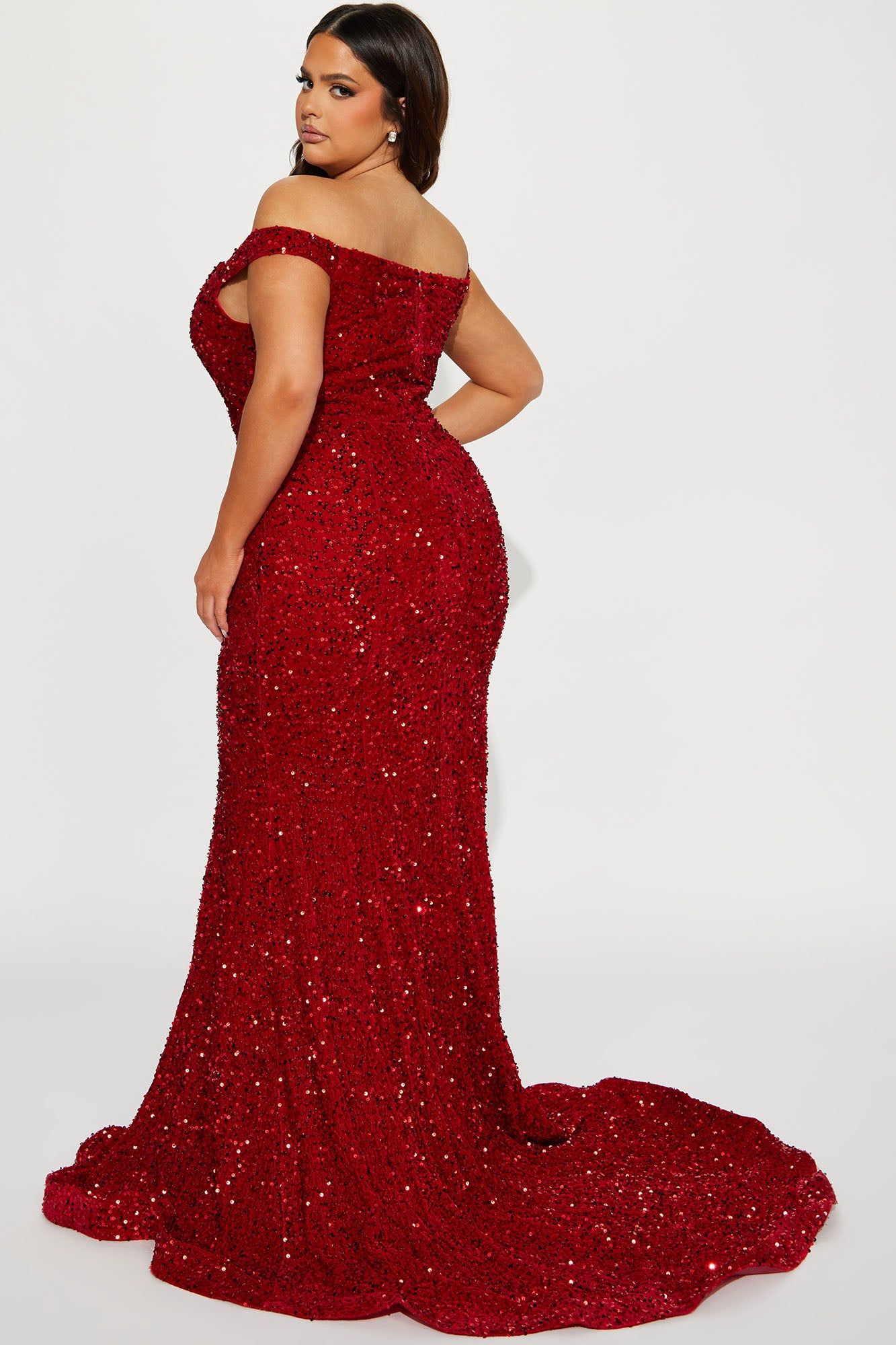 Alora Sequin Maxi Gown - Red sold by Fashion Nova product image thumbnail 6
