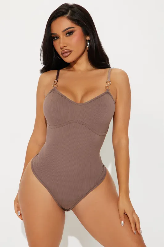 Carmen Seamless Bodysuit - Taupe sold by Fashion Nova
